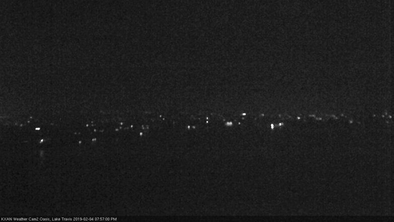 Lake Travis webcam, February 4, 2019 7:00 PM CT