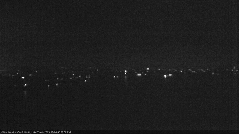 Lake Travis webcam, February 4, 2019 7:05 PM CT