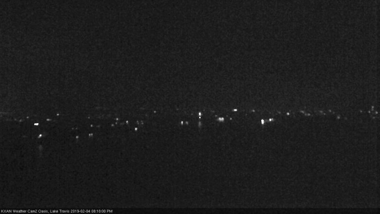 Lake Travis webcam, February 4, 2019 7:20 PM CT