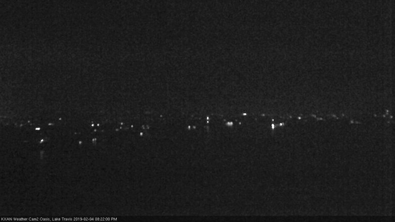 Lake Travis webcam, February 4, 2019 7:25 PM CT
