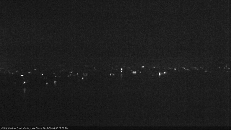 Lake Travis webcam, February 4, 2019 7:30 PM CT