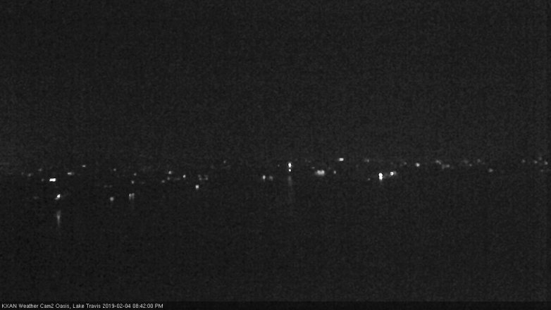 Lake Travis webcam, February 4, 2019 7:45 PM CT