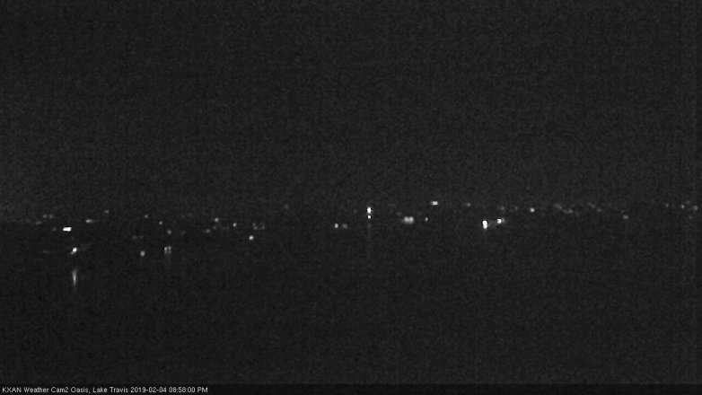 Lake Travis webcam, February 4, 2019 8:00 PM CT