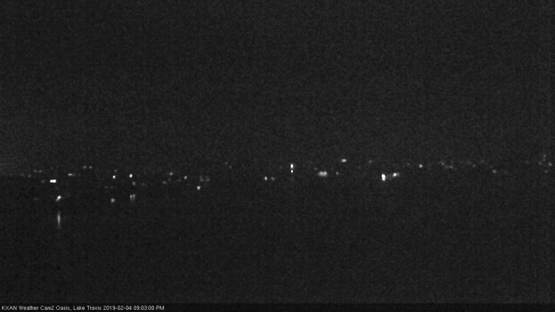 Lake Travis webcam, February 4, 2019 8:05 PM CT