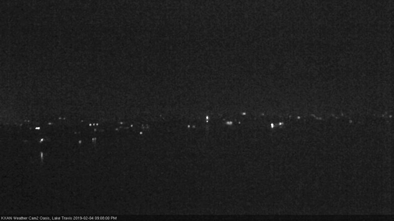 Lake Travis webcam, February 4, 2019 8:10 PM CT