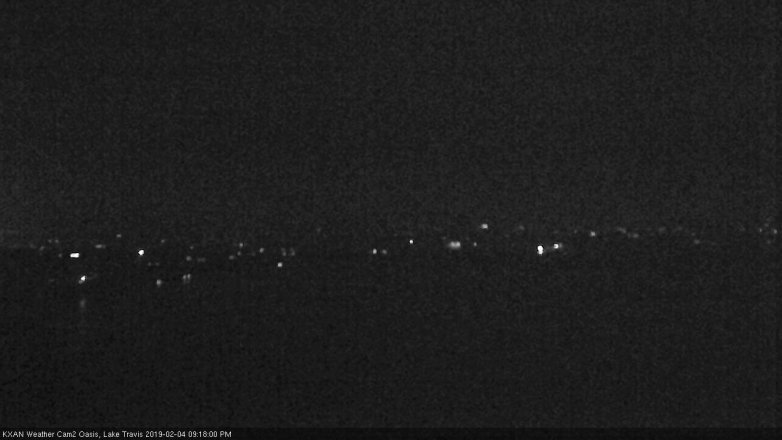 Lake Travis webcam, February 4, 2019 8:20 PM CT