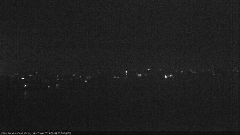 Lake Travis webcam, February 4, 2019 8:25 PM CT