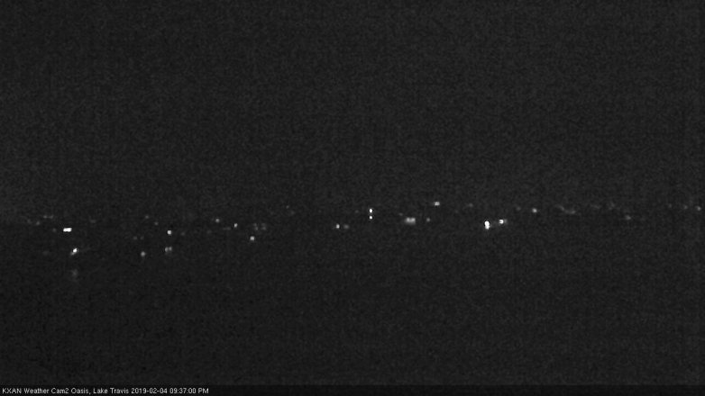 Lake Travis webcam, February 4, 2019 8:40 PM CT