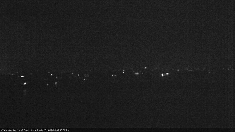 Lake Travis webcam, February 4, 2019 8:45 PM CT