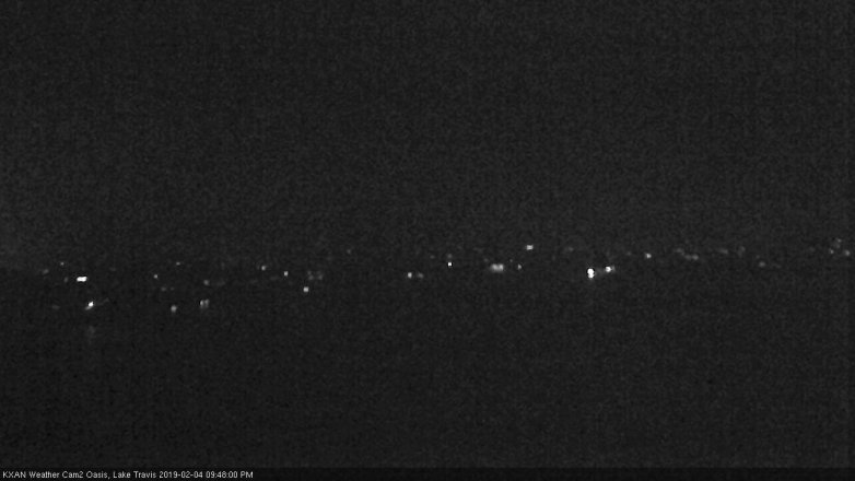 Lake Travis webcam, February 4, 2019 8:50 PM CT