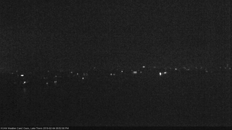 Lake Travis webcam, February 4, 2019 8:55 PM CT