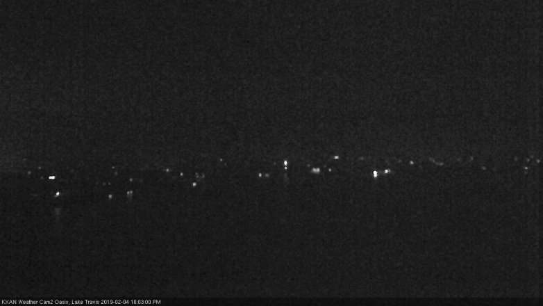Lake Travis webcam, February 4, 2019 9:05 PM CT