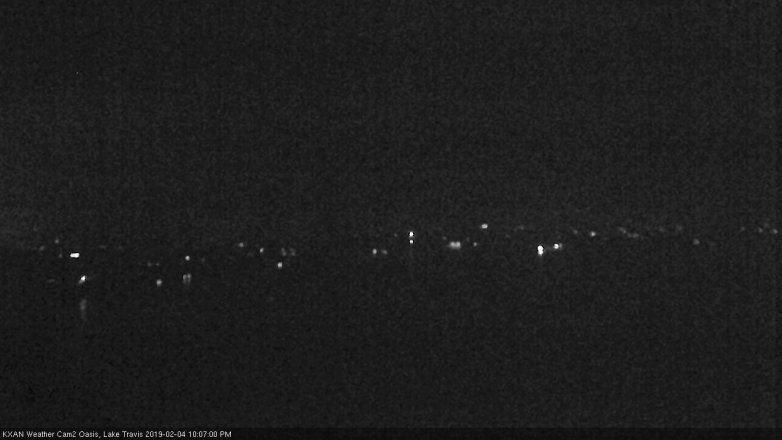 Lake Travis webcam, February 4, 2019 9:10 PM CT