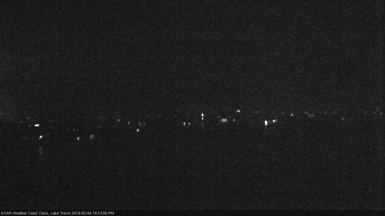 Lake Travis webcam, February 4, 2019 9:15 PM CT