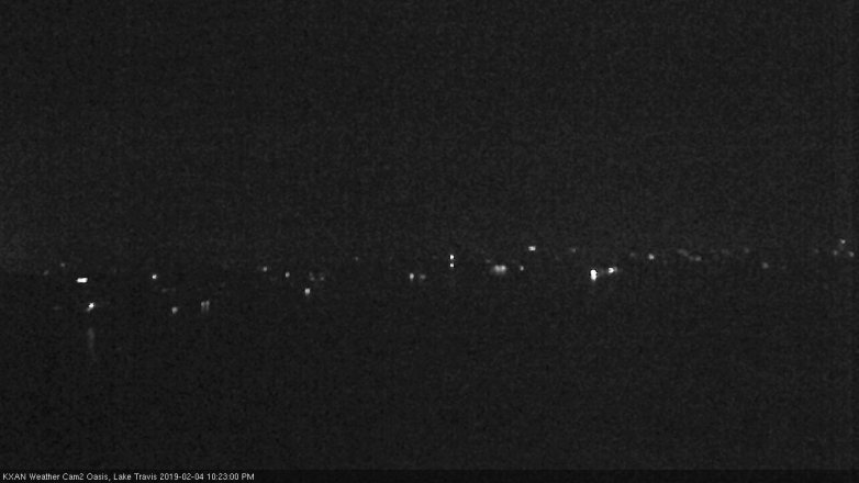 Lake Travis webcam, February 4, 2019 9:25 PM CT