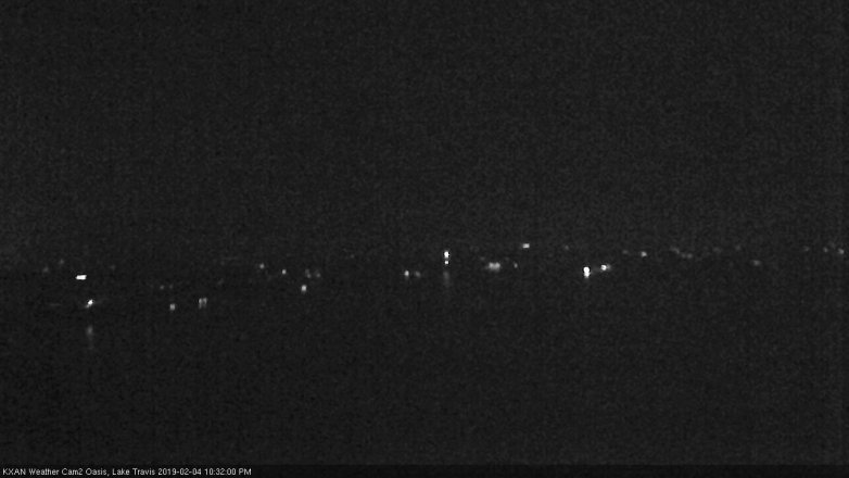 Lake Travis webcam, February 4, 2019 9:35 PM CT
