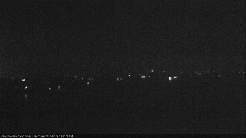 Lake Travis webcam, February 4, 2019 9:40 PM CT