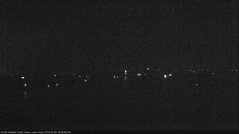 Lake Travis webcam, February 4, 2019 9:50 PM CT
