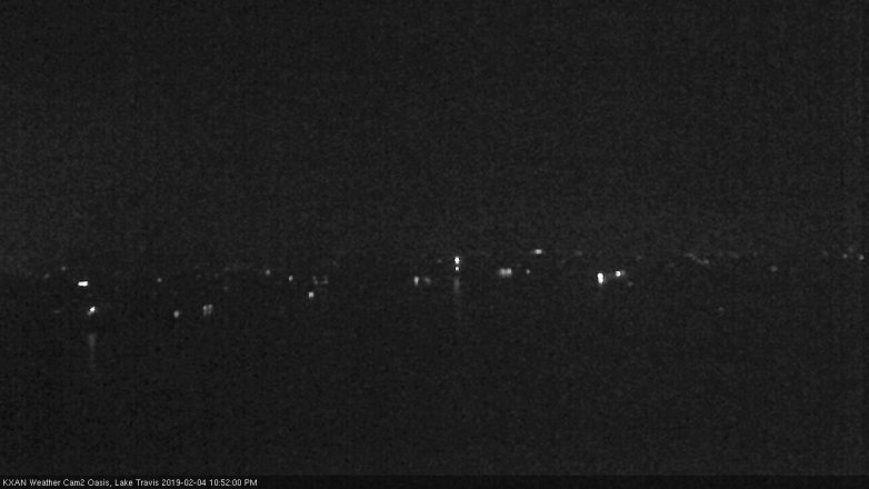 Lake Travis webcam, February 4, 2019 9:55 PM CT