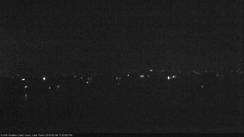 Lake Travis webcam, February 4, 2019 10:05 PM CT