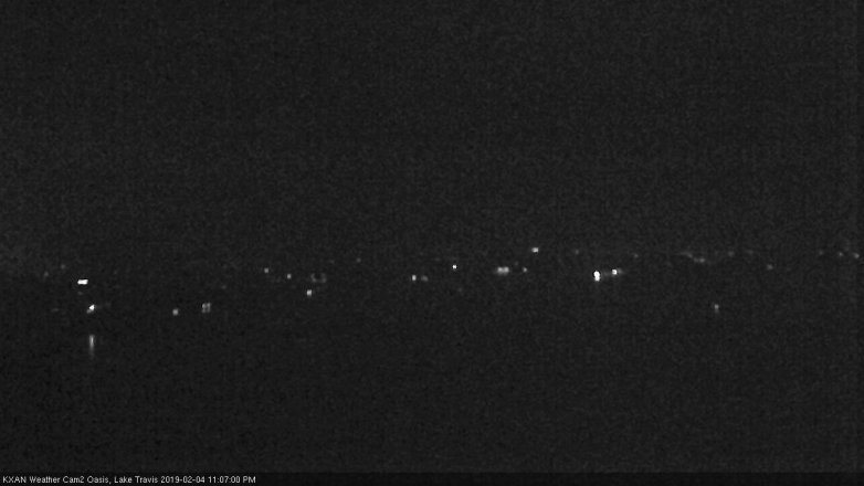 Lake Travis webcam, February 4, 2019 10:10 PM CT
