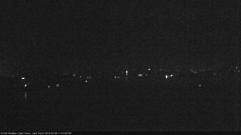 Lake Travis webcam, February 4, 2019 10:15 PM CT