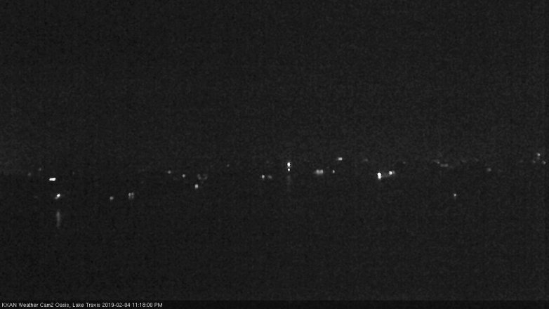 Lake Travis webcam, February 4, 2019 10:20 PM CT