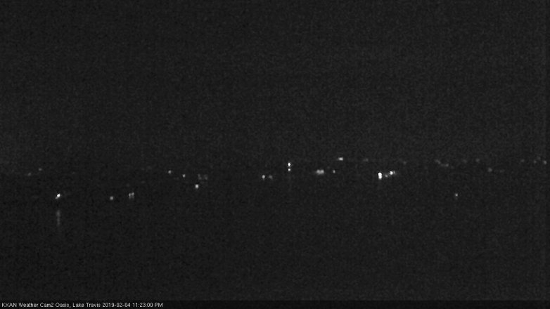 Lake Travis webcam, February 4, 2019 10:25 PM CT