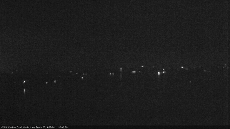 Lake Travis webcam, February 4, 2019 10:40 PM CT