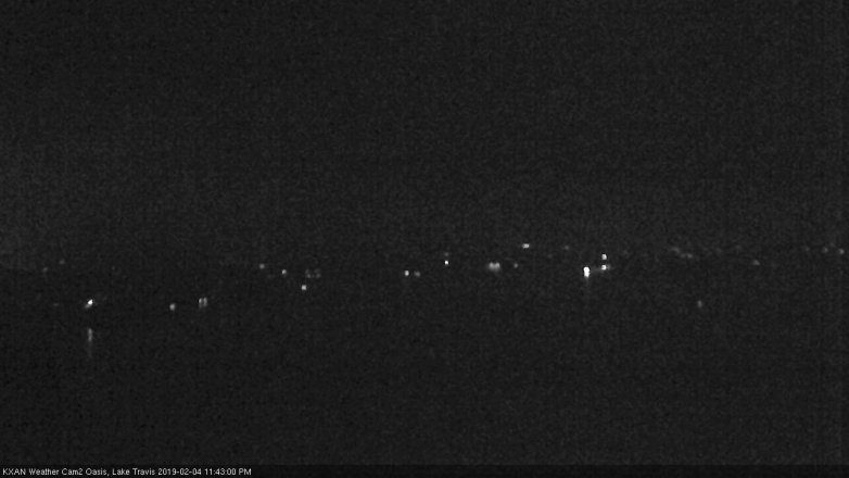 Lake Travis webcam, February 4, 2019 10:45 PM CT