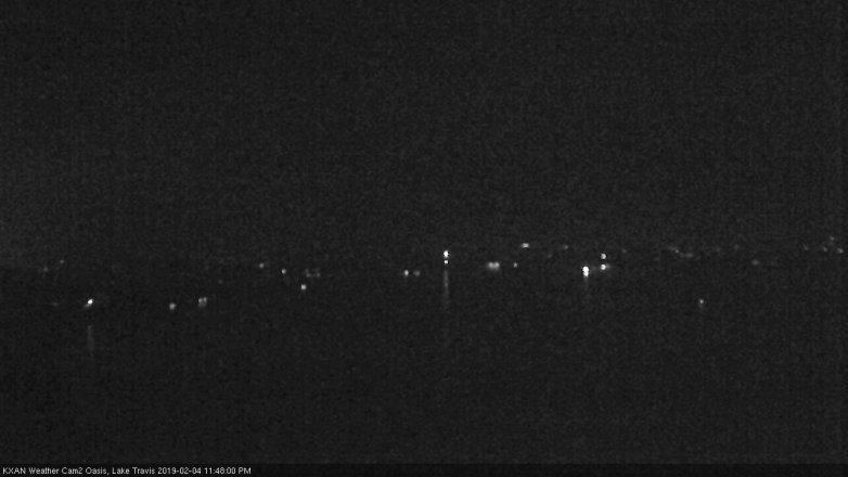 Lake Travis webcam, February 4, 2019 10:50 PM CT