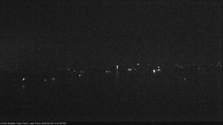 Lake Travis webcam, February 4, 2019 11:00 PM CT