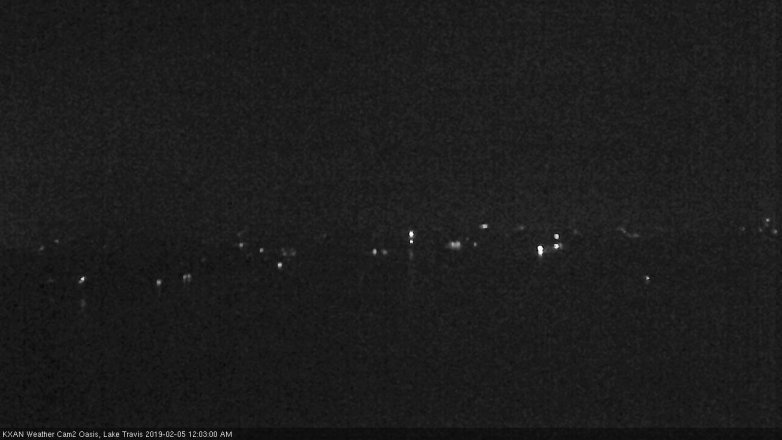 Lake Travis webcam, February 4, 2019 11:05 PM CT