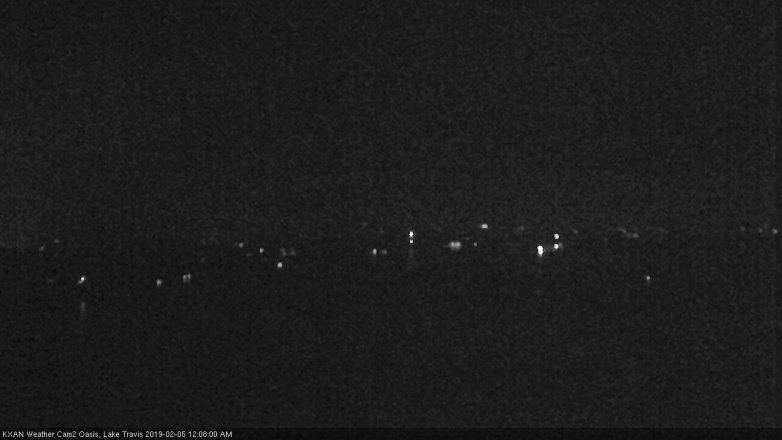 Lake Travis webcam, February 4, 2019 11:10 PM CT