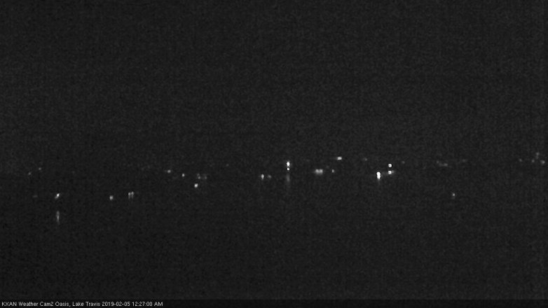 Lake Travis webcam, February 4, 2019 11:30 PM CT