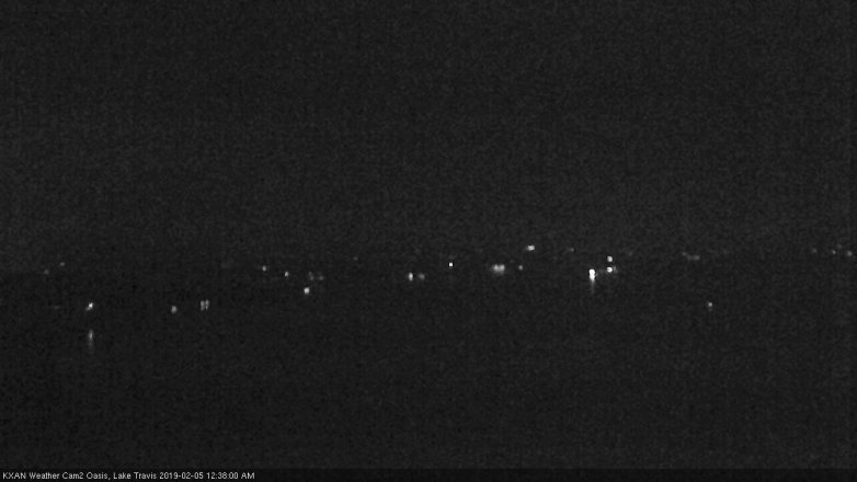Lake Travis webcam, February 4, 2019 11:40 PM CT
