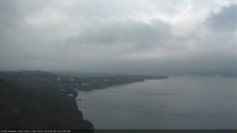 Lake Travis webcam, February 5, 2019 9:30 AM CT