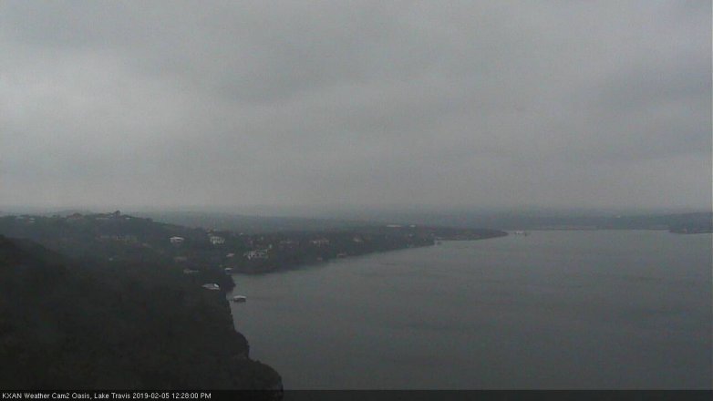 Lake Travis webcam, February 5, 2019 11:30 AM CT