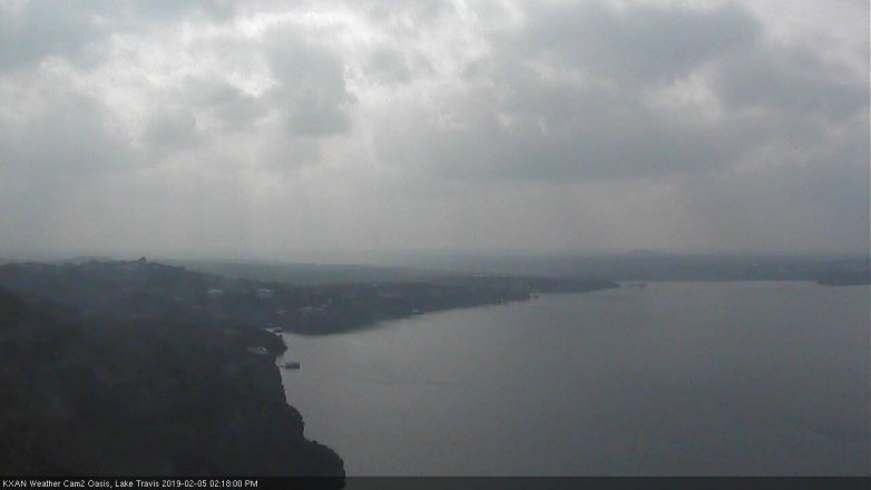 Lake Travis webcam, February 5, 2019 1:20 PM CT