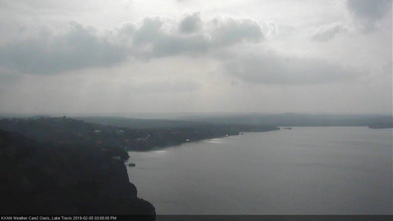 Lake Travis webcam, February 5, 2019 2:10 PM CT