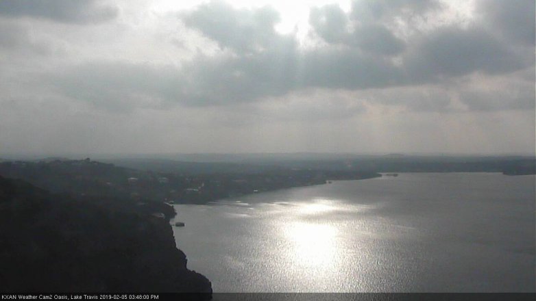 Lake Travis webcam, February 5, 2019 2:50 PM CT