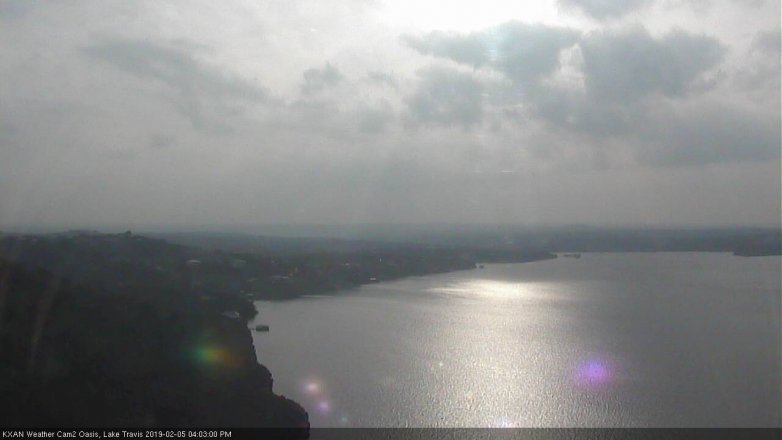 Lake Travis webcam, February 5, 2019 3:05 PM CT