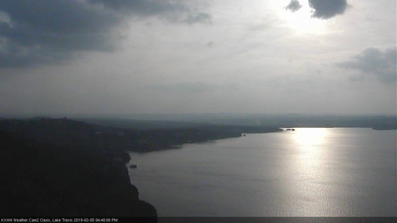 Lake Travis webcam, February 5, 2019 3:50 PM CT