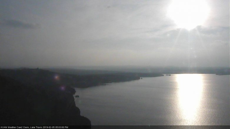 Lake Travis webcam, February 5, 2019 4:05 PM CT