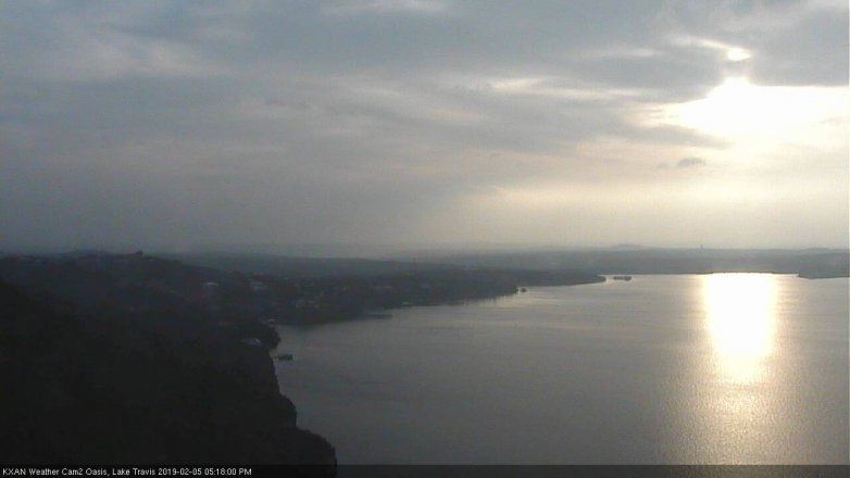 Lake Travis webcam, February 5, 2019 4:20 PM CT