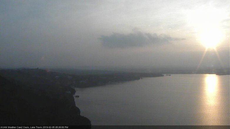 Lake Travis webcam, February 5, 2019 4:40 PM CT