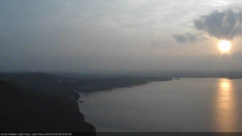 Lake Travis webcam, February 5, 2019 4:45 PM CT