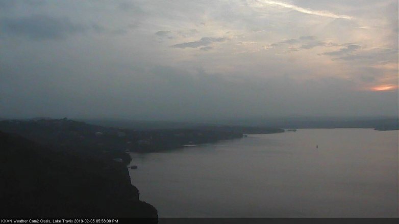 Lake Travis webcam, February 5, 2019 5:00 PM CT
