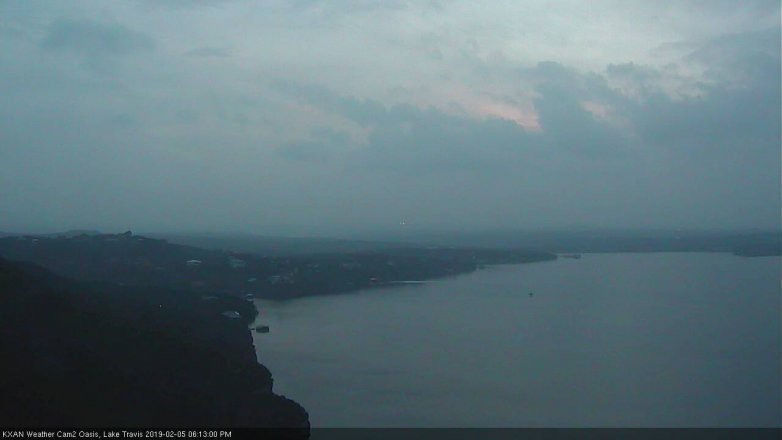 Lake Travis webcam, February 5, 2019 5:15 PM CT