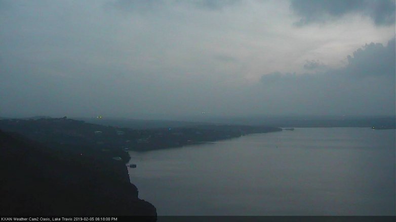 Lake Travis webcam, February 5, 2019 5:20 PM CT